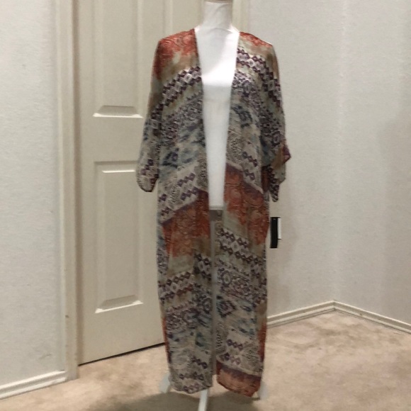 ING Plus Size Woven Printed Kimomo - Picture 2 of 4
